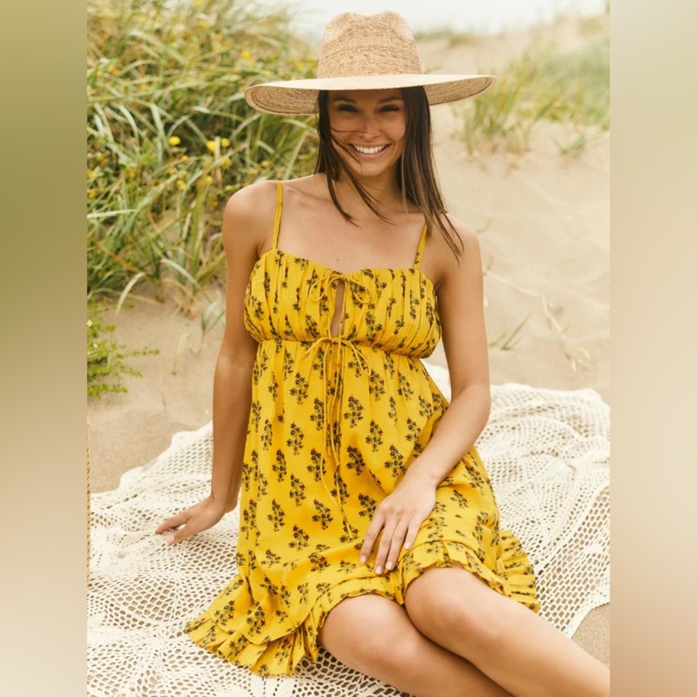 NEW Eddy Andi Mini Dress - Mellow Yellow Flower Power